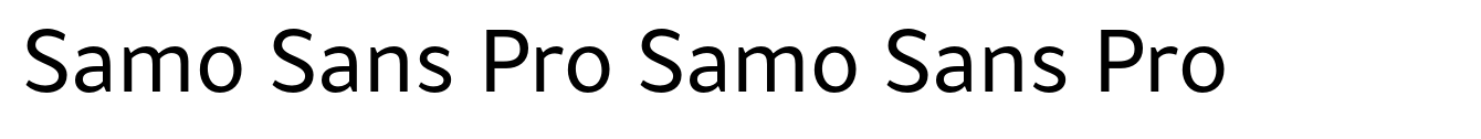 Samo Sans Pro Samo Sans Pro image